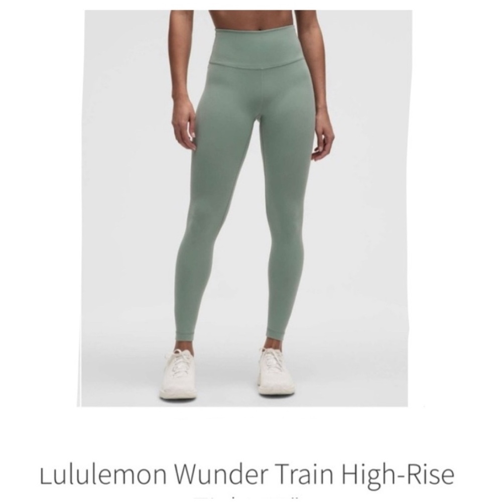 Lululemon Athletica Wunder Train Sage Green Tights